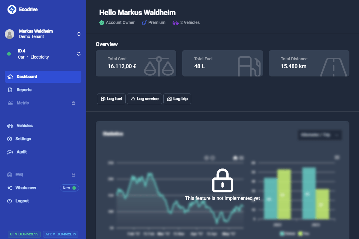 Ecodrive Dashboard Darkmode