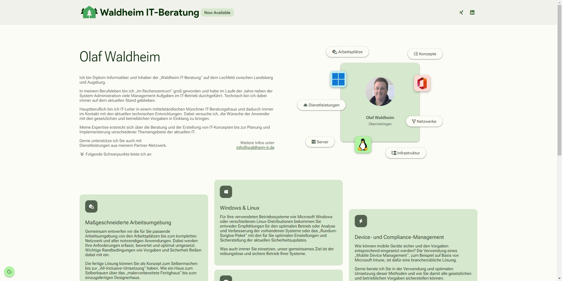 Waldheim IT-Beratung: Branding und statische Website